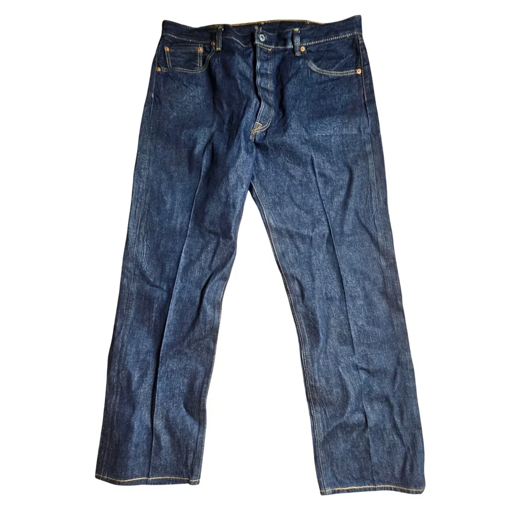Levi's 501 Original Fit Jeans 40x32 Straight Button Fly‎ Dark Wash Closet Staple